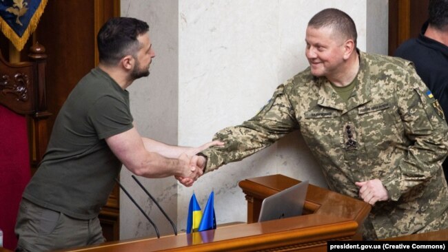 Volodmir Zelenski və Valeri Zalujnı