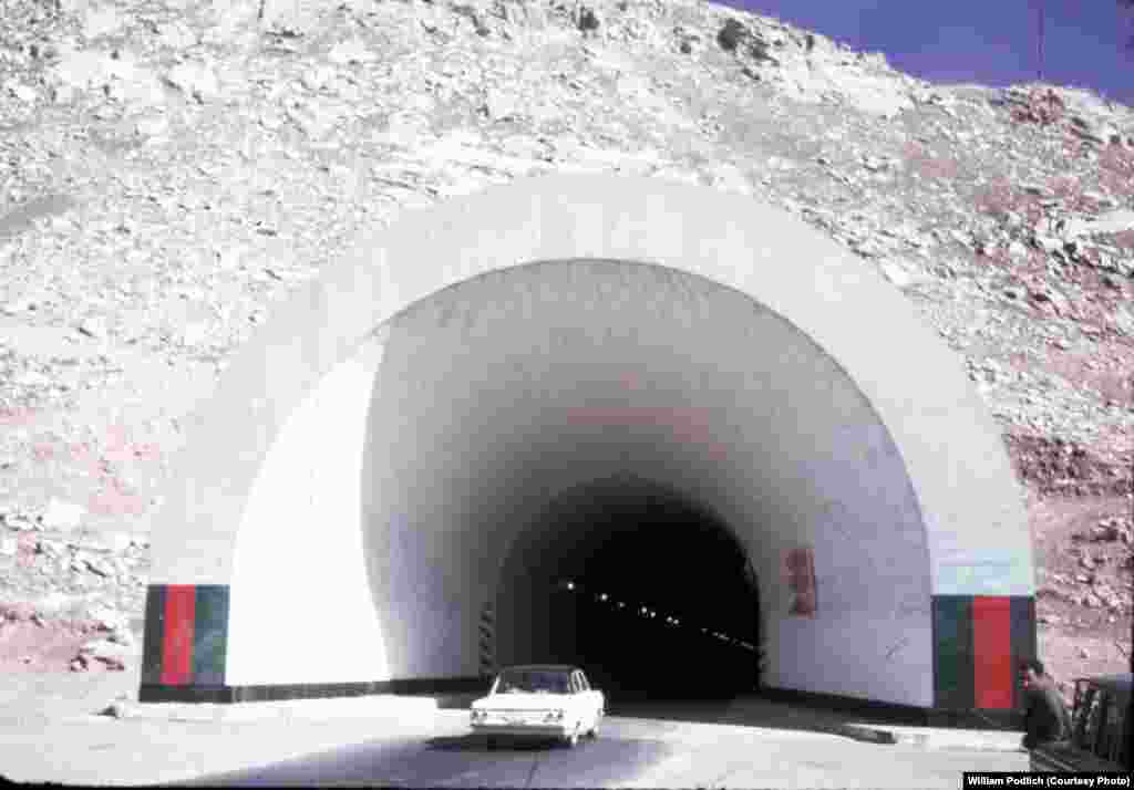 The 2.6-kilometer-long Salang Tunnel, which passes beneath the Hindu Kush mountain range, was built with the help of the Soviet Union. It opened in 1964.