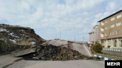 Iran: Landslide near Tehran blocking a road. March 26, 2019