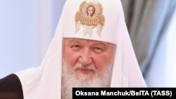 Patriarhul Kiril al Moscovei și întregii Rusii la 15 octombrie 2018 la Minsk