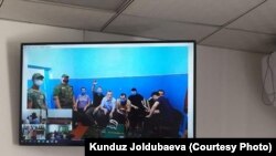 Судебный процесс по делу о событиях в Кой-Таше, 17 августа 2020 г. Фото Кундуз Жолдубаевой.