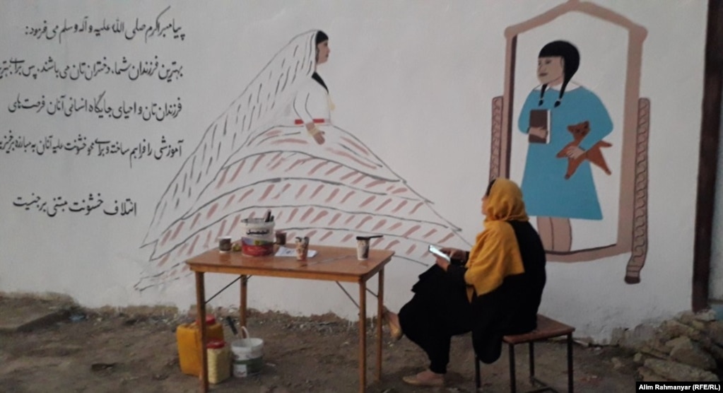 A female Afghan teacher in the northern province of Jawzjan