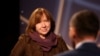 Belarusian writer Svetlana Alexievich speaks to RFE/RL in Prague on October 5. 