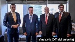 Зоран Заев и Никола Димитров со Филип Рикер и Метју Палмер во Њујорк