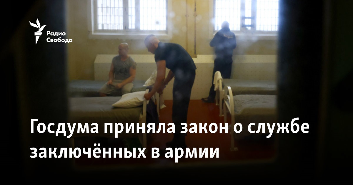 The State Duma adopted two more laws on the service of prisoners in the army