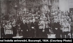 Oficiali români la Chișinău, 27 martie 1918