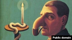 René Magritte, La lampe philosophique, 1936, ulei pe pânză. Belgia este țara suprarealismului (cf. comentariul, rezumat mai jos, din ultima ediție a săptămânalului britanic The Economist).