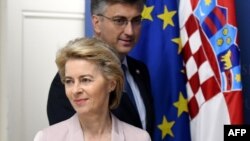 Новата претседателка на  Европската комисија Урсула фон дер Лајен за време на посетата на Хрватска 