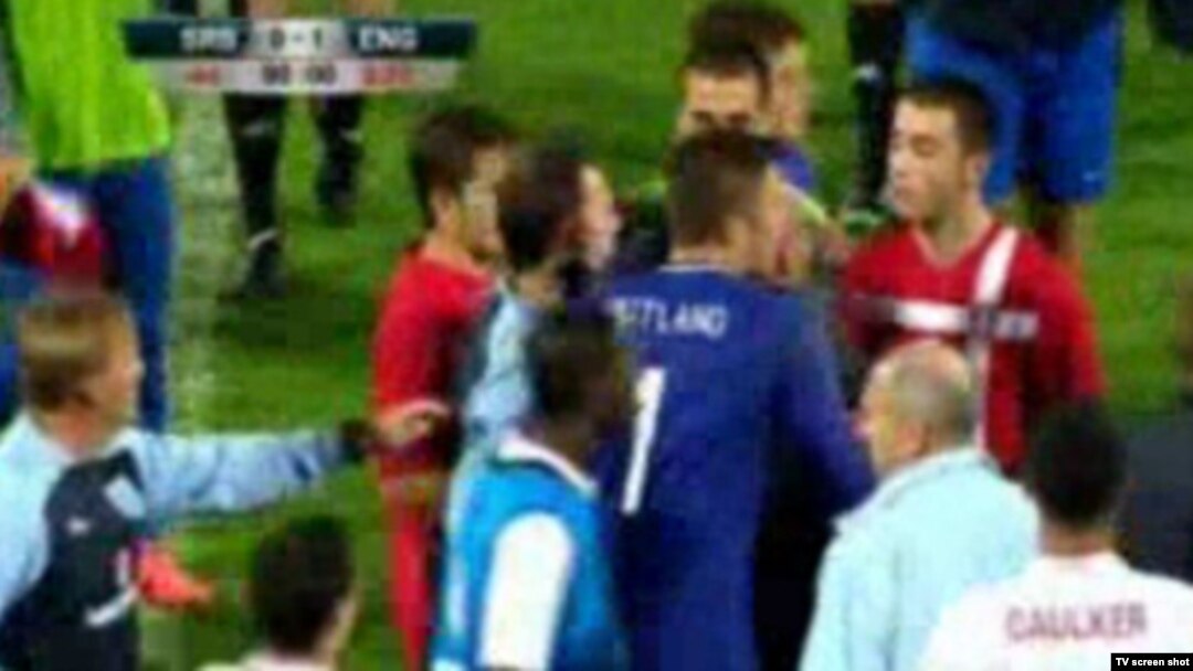 Fighting and alleged racist incidents marred the October 16 under-21 match between Serbia and England in Krusevac.