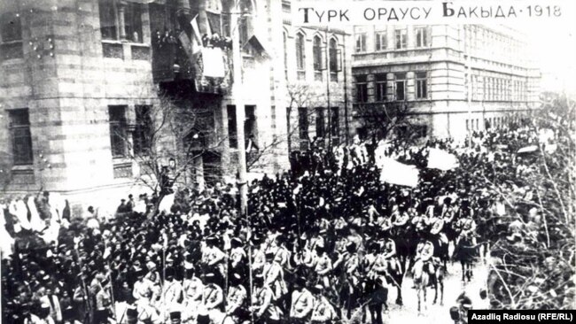 Türk İslam Ordusunun Bakıda fəxri keçidi, 1918