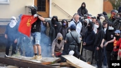 Protestatari anti-NATO la Strasbourg