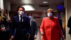 францускиот претседател Емануел Макрон и германската канцеларка Ангела Меркел
