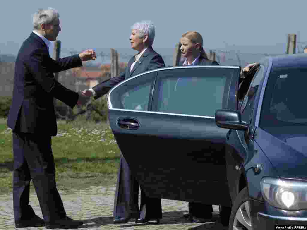 Boris Tadić i Jadranka Kosor u Smederevu, 01.04.2011. Foto: RSE / Vesna Anđić 