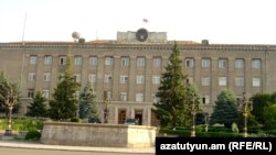 Nagorno-Karabakh - The main government building in Stepanakert, 8Jul2011.