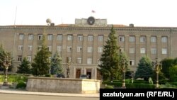 Nagorno-Karabakh - The main government building in Stepanakert, 8Jul2011.