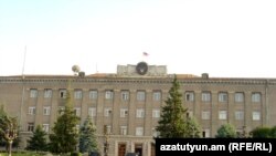 Nagorno-Karabakh - The main government building in Stepanakert, 8Jul2011.