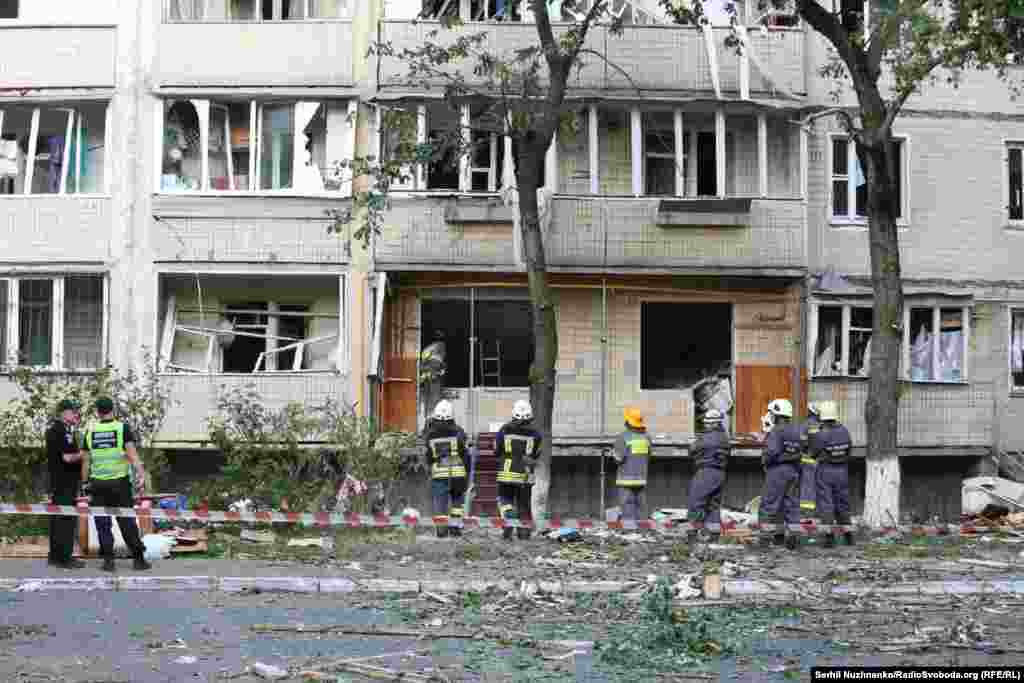 На місці вибуху у житловому будинку Києва, 26 липня 2017 року БІЛЬШЕ ПРО ЦЕ