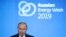 Russian President Vladimir Putin addresses the 2019 Russian Energy Week forum in Moscow on October 2.