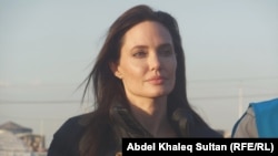 Actress Angelina Jolie during a previous visit to Iraq