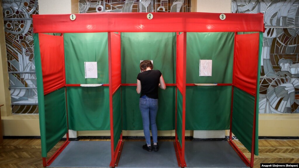 Галасаваньне на выбарах 2020 году.