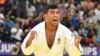 Iran's Saeid Mollaei celebrates after winning in the men under 81kg category bout of the 2018 Judo World Championships in Baku, September 23, 2018. FILE PHOTO