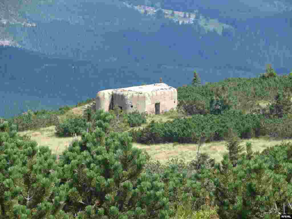 This bunker in the Krkonose Mountains was part of a system of border fortifications, as well as some fortified defensive lines inland, built by Czechoslovakia from 1935 to 1938 as a defensive countermeasure against the rising threat of Nazi Germany.