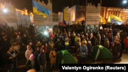 Pamje nga një protestë e mëparshme në Kiev të Ukrainës