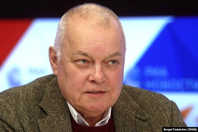 Russian state media presenter Dmitry Kiselyov (file photo)