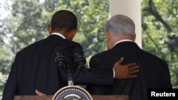 Barack Obama i Benjamin Netanyahu nakon konferencije za novinare ispred Bijele kuće, septembar 2010.