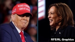 Donald Trump and Kamala Harris will face off on November 5. (combo photo)