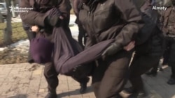 Police Detain Antigovernment Demonstrators In Kazakhstan