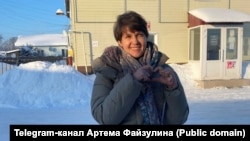 Ирина Файзулина после предварительного судебного заседания. 22 января 2026 года. Фото: Telegram-канал Артема Файзулина