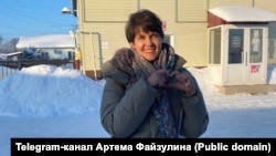 Ирина Файзулина после предварительного судебного заседания. 22 января 2026 года. Фото: Telegram-канал Артема Файзулина