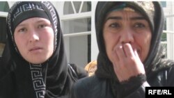 Tajik women wearing headscarves
