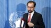 Switzerland -- UN Human Rights High Commissioner Zeid bin Ra'ad Al Hussein arrives for a media briefing in Geneva, February 1, 2016