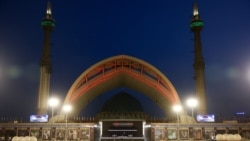 Tehran's Grand Mosalla prayer grounds where crowds gather to pay final respects to Iran's slain supreme leader, Ayatollah Ali Khamenei, at the start of his funeral ceremonies on July 4.