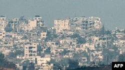 O privire asupra Fâșiei Gaza dinspre sudul Israelului, la 6 decembrie 2023. (JACK GUEZ / AFP)