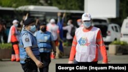 Protest al lucrătorilor de pe ambulanță, București, 10 iunie 2020