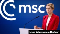 კაია კალასი. მიუნხენი, 15 თებერვალი, 2026.