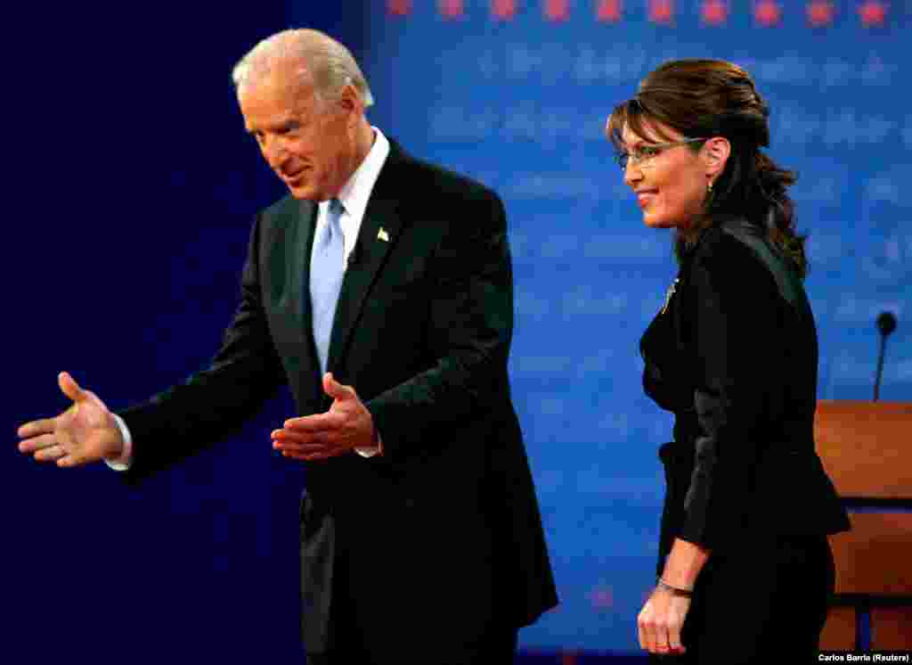 2008 рік: Дебати кандидатів у віцепрезиденти США Сари Пейлін (представниця кандидата у президенти від Республіканської партії Джона Маккейна) і демократа Джо Байдена (представник Барака Обами). Найбільш спірними моментами дискусії були питання економіки та Іраку. І Байден, і Пейлін обіцяли зробити економічну політику США більш сприятливою для представників середнього класу, але Байден пригадав представниці Маккейна його заяву щодо фінансової кризи, яку він назвав &laquo;сильною фундаментальною основою економіки&raquo;&nbsp;&ndash; назвав фундаментальні основи економіки сильними, коли вибухнула фінансова криза. Тандем Обама-Байден здобув перемогу на виборах &nbsp;