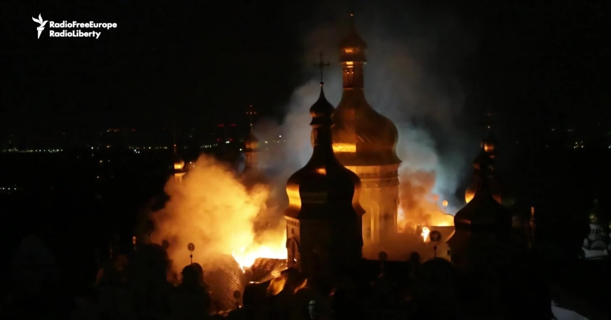 Iconic Kyiv Cathedral Set Ablaze In Deadly Russian Strikes On Ukraine, Hours After Trump-Putin Call