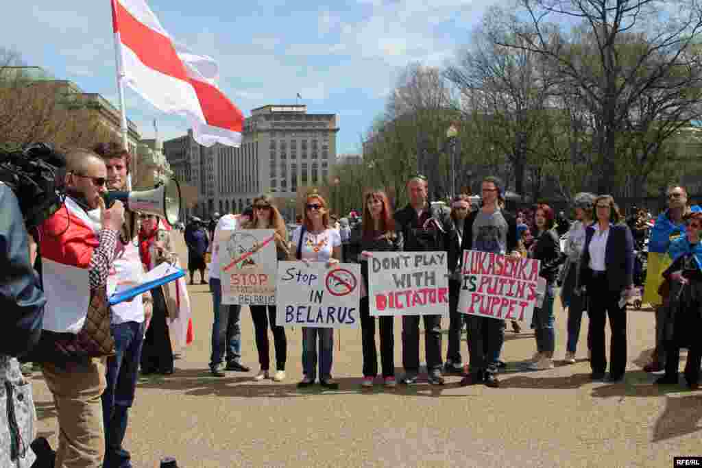 USA - the protest supporting Belarus opposition in Washington DC near the White House