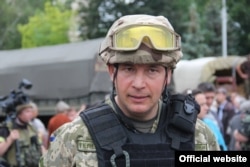 Тогдашний министр обороны Украины Валерий Гелетей в Славянске в день освобождения города от боевиков российских гибридных сил, 5 июля 2014 года