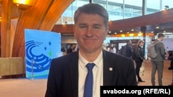 Намесьнік мэра Рыгі Марыс Спрынджукс у Радзе Эўропы. Страсбург, 28 кастрыніка 2026