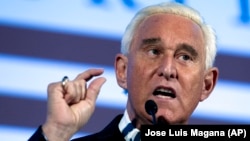 Roger Stone speaks at the American Priority Conference in Washington last month.