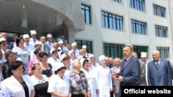 Prezident İlham Əliyev Balakən şəhərində mərkəzi xəstəxananın açılışında iştirak edib
