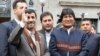 دیدار محمود احمدی نژاد با ایو مورالس در سفر رییس جمهور ایران به بولیوی