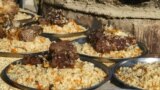 KAZAKHSTAN -- Traditional Dungan pilaf. Village of Sortobе, Zhambyl region. 27August2018