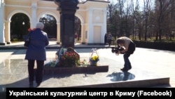 Симферополь, памятник Тарасу Шевченко, 9 марта 2017 года