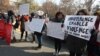 Armenia - Young activists mark International Day for the Elimination of Violence Against Women in Yerevan, 25Nov2016.